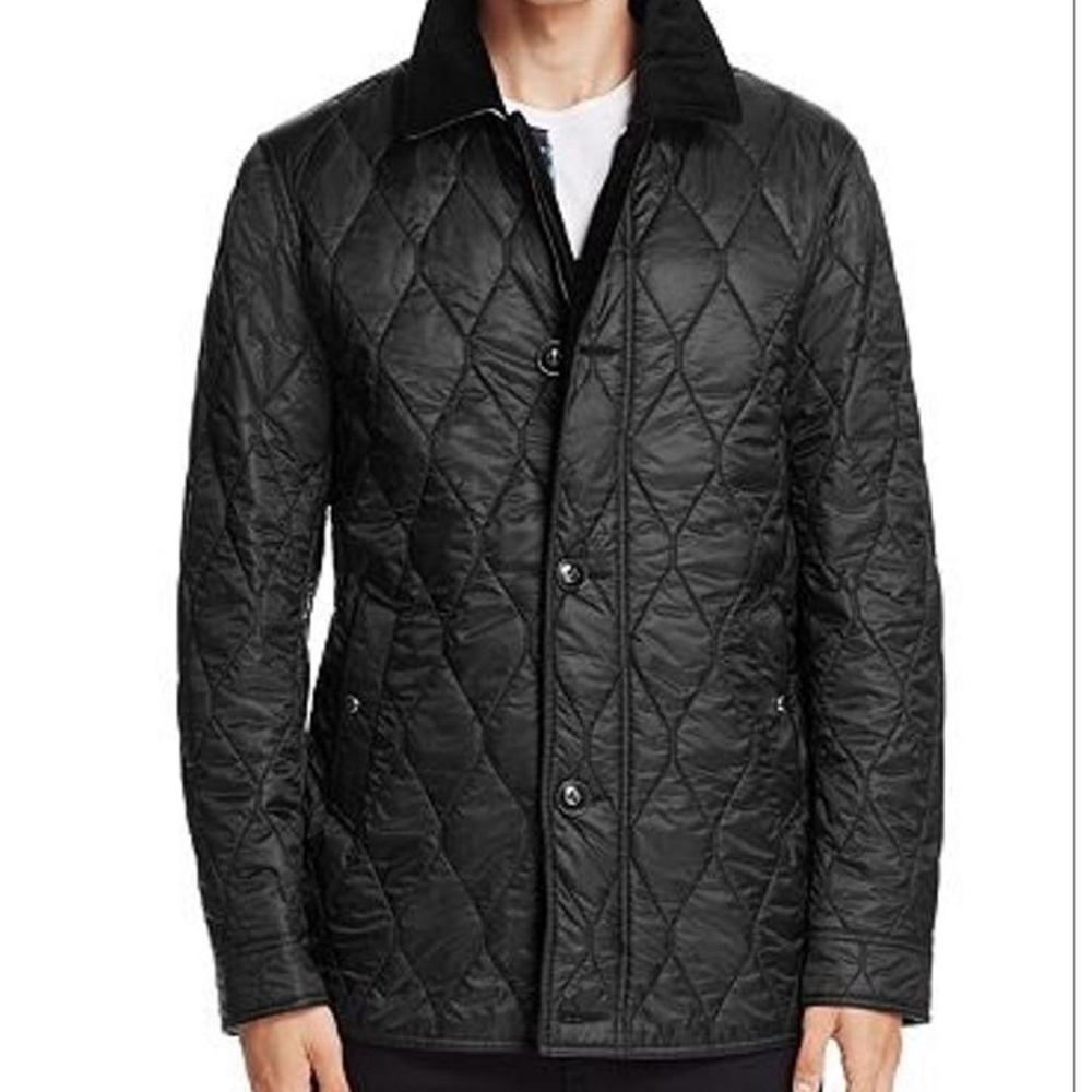 New Burberry Men’s Black Gransworth Quilted Jacket